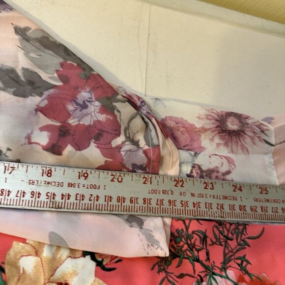 Kori Womens Pink Floral Kimono Maxi Open Front Dress Cover Up Top NWT Large - Picture 10 of 11
